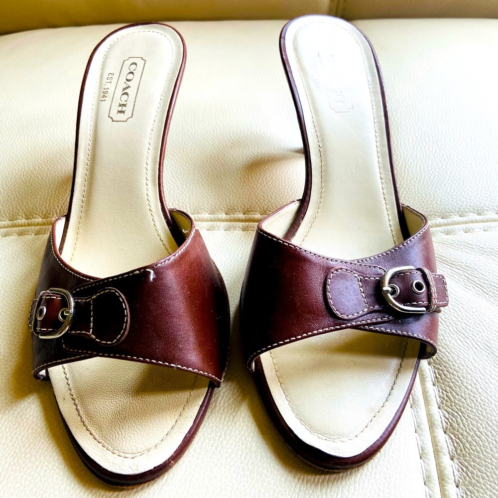 Gently used Coach Heels, Size 8
